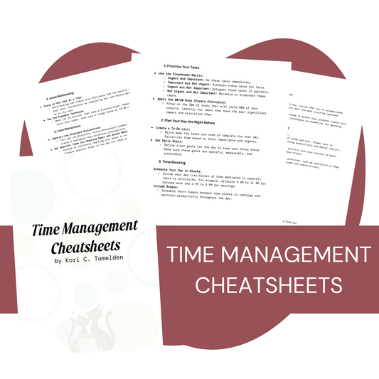 Time Management Cheatsheet